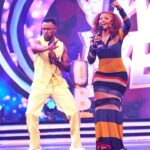 Osas Ighodaro Instagram - In Living Color …. w/ ‘Overall Best’ 🖤💛💙🤎♥️ 📸 | @photogirlnaija 💄 | @t.alamodebeauty 💇🏾‍♀️ | @touchofibee 👗 | @mosesebite 🎤 | @africamagic ‘Overall Best’ #OsasIghodaro #AMOverallBest #Host #vibes #blessed 💥