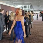 Osas Ighodaro Instagram - ✨Thank you for having me @essence! The ‘Black Women in Hollywood’ awards was absolutely beautiful and so very inspiring! …and of course Happy International Women’s Day!!! 💙💙💙 👗 | @weizdhurmfranklyn 💇🏾‍♀️ | @touchofibee #blessed #actor #nollywood #hollywood #essence #internationalwomensday