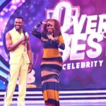 Osas Ighodaro Instagram - In Living Color …. w/ ‘Overall Best’ 🖤💛💙🤎♥️ 📸 | @photogirlnaija 💄 | @t.alamodebeauty 💇🏾‍♀️ | @touchofibee 👗 | @mosesebite 🎤 | @africamagic ‘Overall Best’ #OsasIghodaro #AMOverallBest #Host #vibes #blessed 💥