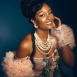 Osas Ighodaro Instagram - 🌷✨ Ready to step into the spotlight for the most fabulous ball of the season 🌷✨#BridgertonNetflix 👗 | @xtrabrideslagos ✨ | @_emmanuelgoodnews 💄 | @adella_makeup 💇🏾‍♀️ | @bernardsmiless 📸 | @photogirlnaija #BridgertonS3 #Netflix #Premiere #actor #blessed 🌷✨