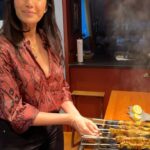 Padma Lakshmi Instagram – These Cambodian beef sticks are amazing over an open fire when the weather is nice and you’re gathering with friends, but this week my grill pan on the stove will have to do in this rainy New York weather. The marinade is kreung – a combination of aromatic flavors that is the base of many Cambodian dishes. I’m thankful to my friends in Lowell Massachusetts for letting me in on the secret when I visited for Taste the Nation!