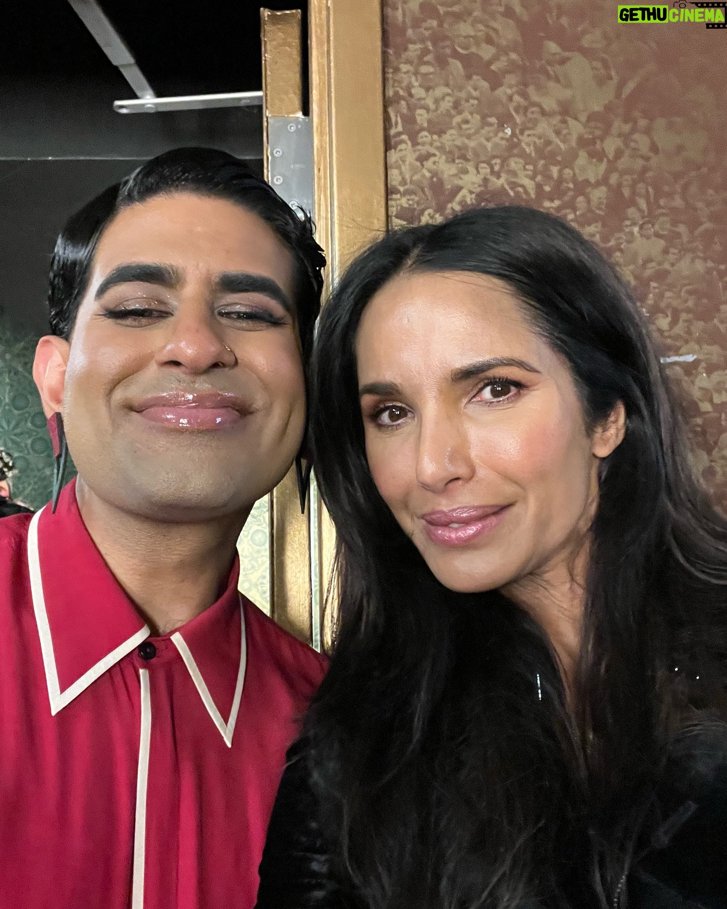 Padma Lakshmi Instagram - Last night I went to the most amazing show by the poet and comedian Alok Menon. Poignant, funny, enlightening and insightful. I highly recommend you watch their special (they were filming it at Sony hall last night) when it comes out. I’ve met Alok at events here and there as well as admired how much they speak from love and courage, especially when attacked by immense hate. But last night I got to know them in a new way. Such a strong voice that all of us can benefit from listening to. And so entertaining. It’s hard for me to think that after hearing what they had to say last night with humor, candor and wit, that even conservative right wing Christians who may be opposed to many of the things they think Alok represents, would not have a change of heart. That is of course if they really are “good Christians.” I’m so glad I got to see and hear what a “calling in” rather than a “calling out” sounds and feels like. Thank you Alok for inviting me. And thank you most of all for showing us a way to come together and accept each other with empathy rather than fear for those who are not like us.
