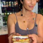 Padma Lakshmi Instagram - The "finish all the little bits and bobs that are in my fridge" sandwich, for when the munchies strike!! I'm coming for you @owen.han ! #sandwich #munchies #snacktime #snacksforsnacks