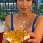 Padma Lakshmi Instagram - You might remember this recipe from my memoir Love, Loss and What We Ate. This kumquat chutney is bright, spicy, tangy, and has a bitter edge to it because of all that rind – but just as in life you can't have the sweet without the bitter! Recipe below. Ingredients 2 ½ lb fresh kumquats quartered and pitted 2 tbsp kosher salt ½ cup canola oil 1 tsp fennel seeds 1 dozen fresh medium curry leaves torn into small pieces 3 tbsps minced fresh ginger 8 small green serrano chilis chopped 6 whole fresh makrut lime leaves ½ tsp sambar curry powder ½ cup water 2 tbsp light brown sugar In a large bowl, mix the kumquats with the kosher salt. Let them rest for 2 to 3 hours, or overnight in the fridge, if possible. Heat the oil in a deep pan for a few minutes on medium heat. Add the fennel seeds. When they sizzle and darken slightly, after about 2 to 3 minutes, add the curry leaves, ginger, and chilis, frying and stirring for just a minute or two. Then add the kaffir lime leaves and kumquats. Stir well. After 5 minutes add the curry powder and stir again. After 5 more minutes, stir in the water and sugar. Reduce the heat to medium-low and cook covered for 10 minutes, stirring intermittently to ensure the chutney does not stick to the bottom of the pan. If this happens, stir in more water, 1/4 cup at a time, but the mixture should remain thick and gooey. Cook just until the chutney has a chunky jam-like consistency.