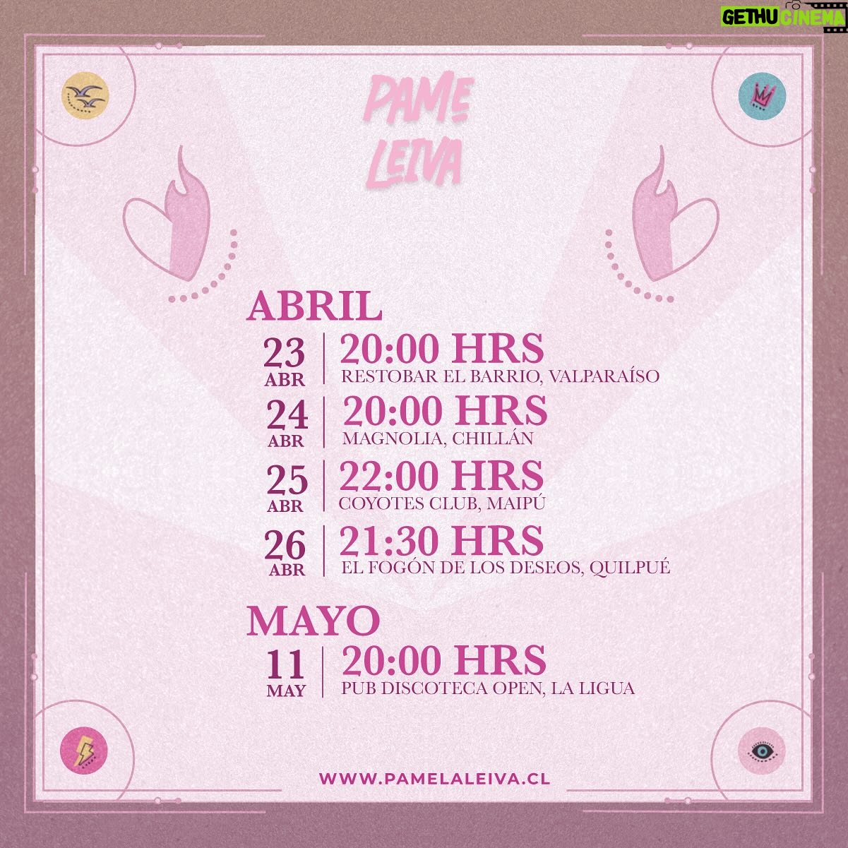 Pamela Leiva Instagram - Amoras mías estoy muy contenta porque ¡YA ESTÁN DISPONIBLES LAS NUEVAS FECHAS DEL SHOW SOLO PARA NOSOTRAS🔥🩷🔥! Vamos a visitar varios lugares de nuestro Chile querido y solo espero que podamos vivir un experiencia inolvidable ❤️🔥🫶🏼. ⚡️ Recuerden que pueden comprar a través de pamelaleiva.cl Quiero saber quienes ya compraron entradas y de donde son 🫢 Las leo 🤩