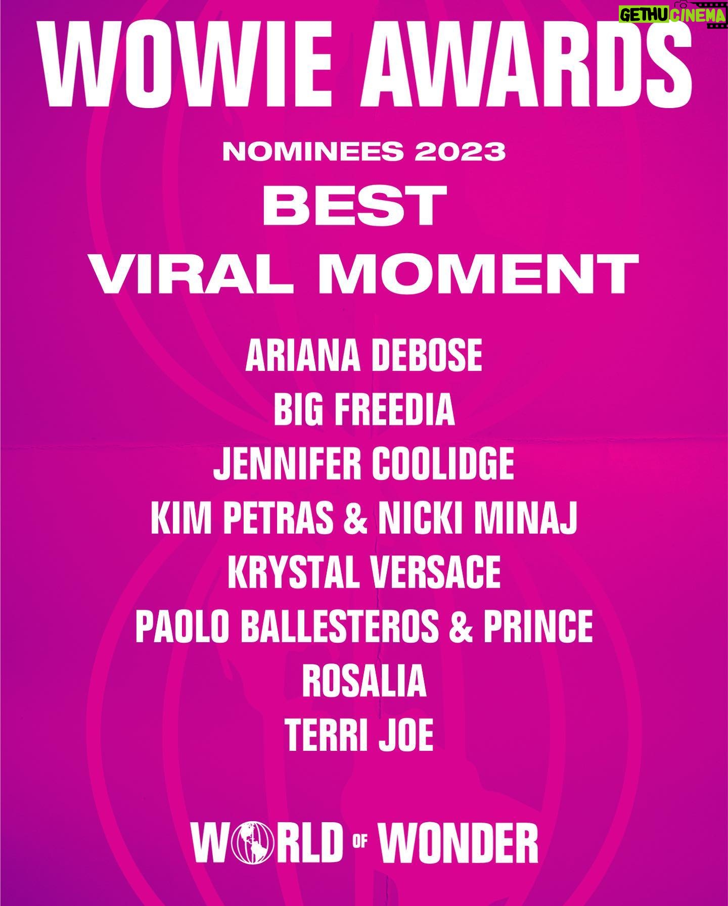 Paolo Ballesteros Instagram - WOW!!!! Me and @princemarell are nominated for the WOWIE AWARDS! Many thanks @worldofwonder 😲🙈❤️🤭🫶🏻 THE SHOOOEEES!!!! ✌🏼👠 Philippines, mga Dabarkads, & the World.. vote for me & @princemarell ONCE A DAY at worldofwonder.net! #WOWIES winners will be announced at @rupaulsdragcon next week! ✨ We’re nominated alongside @arianadebose @bigfreedia @jennifercoolidge @nickiminaj @kimpetras @krystalversace @terri.joe.official @rosalia.vt! Tarush! 🤭