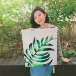 Park Soo-jin Instagram - 비가 와도 그림은 싱그럽게♡ @_mypalette #마이팔레트#오늘의작품#거실에놔야지#오늘의싸인은#입술#쪽#아트클래스#힐링#화분대용