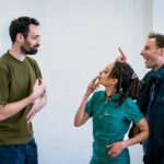 Patricia Allison Instagram - Here's your first look into rehearsals for Jules and Jim💕 François Truffaut’s 1962 film immortalised the story of Jules and Jim. Multi award-winning Timberlake Wertenbaker adapts Roché’s autobiographical novel for the stage in this romantic and emotionally compelling world premiere starring Patricia Allison, Samuel Collings and Alex Mugnaioni. Got your tickets yet? 📅20 April-27 May 🎟️Link in bio 📸@stevegregsonphotos