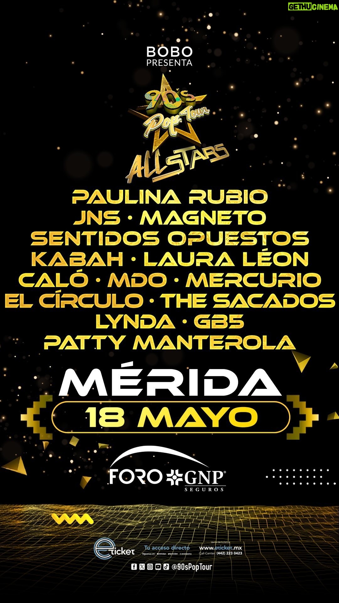 Patricia Manterola Instagram - MÉRIDA!!! Nos vemos este 18 de Mayo con el súper elenco de @90spoptour ⭐️🤩 ¡Que emoción! Corre por tus boletos a Eticket.com ¿Que canciones de mis inicios quieres escuchar? ¡Cuéntame!👇
