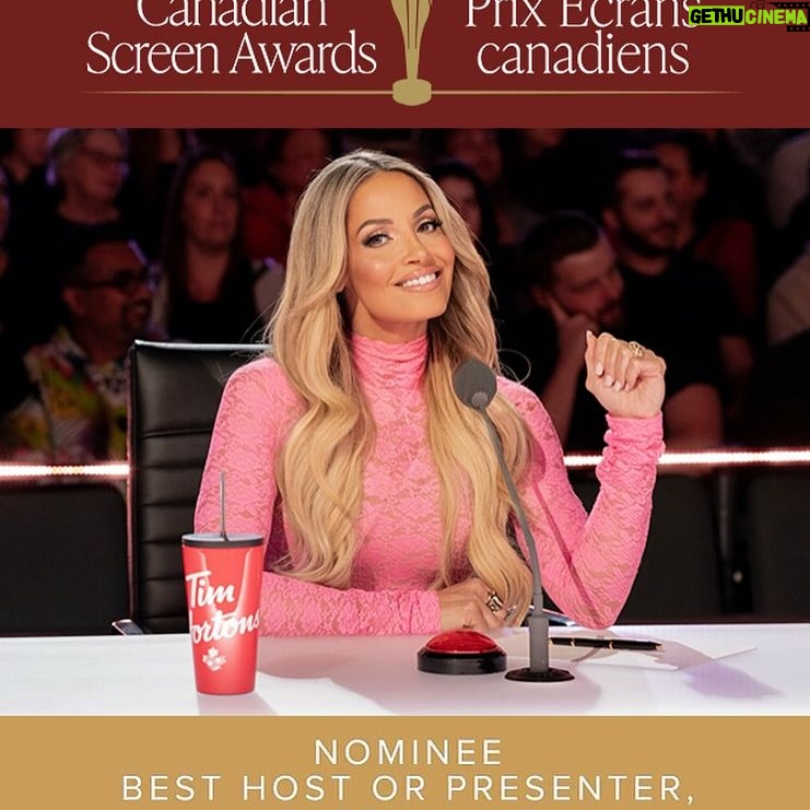 Patricia Stratigeas Instagram - Not me thinking what business does a wrestler have being nominated for Canada’s most prestigious award in film and television … and for a second time!? Pinch me! So proud of my #CGT fam! Being able to showcase Canada’s talents and be a part of people’s life changing journey is truly an honour. Click #linkinbio for more! Season 3 of @cangottalent premieres this Tuesday at 8/7c on @city_tv or stream it on Citytv Not in Canada? Check TrishStratus.com for weekly episode updates of #TheMillionDollarSeason (thanks to @rogers)! HMU @muavee Styled by @aliciasmcn Wearing @narcesofficial