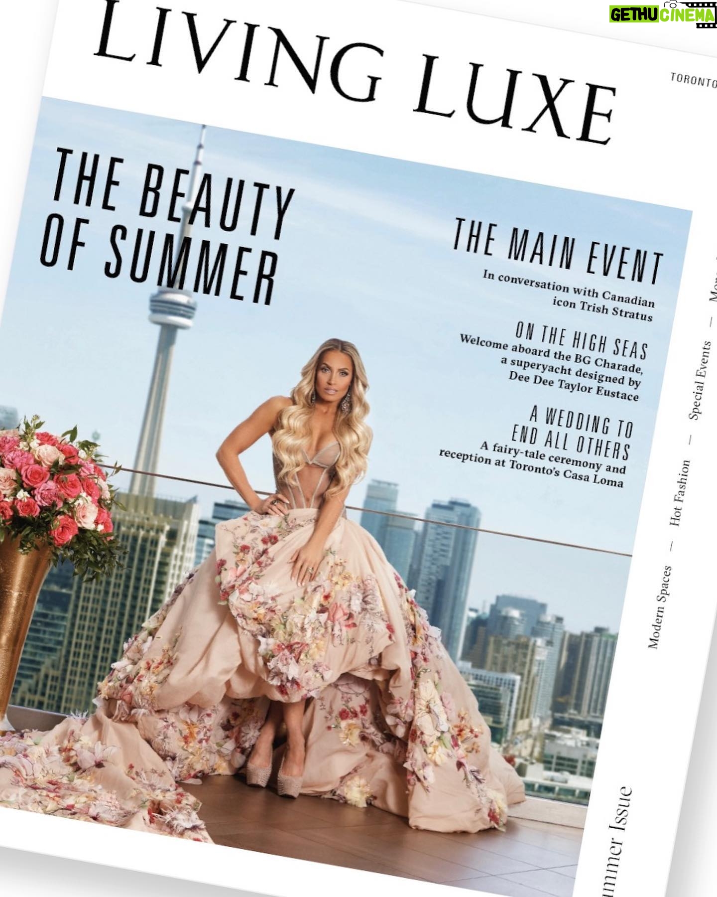 Patricia Stratigeas Instagram - Psst… @livingluxemagazine has officially landed on newsstands at all major retail outlets! If you’re wondering how to get your hands on a copy if you’re not in Canada - don’t worry, we got you covered at The Shop! #StratusphereShop has acquire a limited amount of copies and we’ll be dropping them next week. The cover will come autographed and I’m thinking maybe I gift the first 100 of most loyal Stratuspherians with my hancock on the inside pages too… Just wait til you see this inside spread 🔥 Makeup by @muavee @muaveemakeupstudio Hair by @iammelaniejackie @muaveemakeupstudio_meljackie