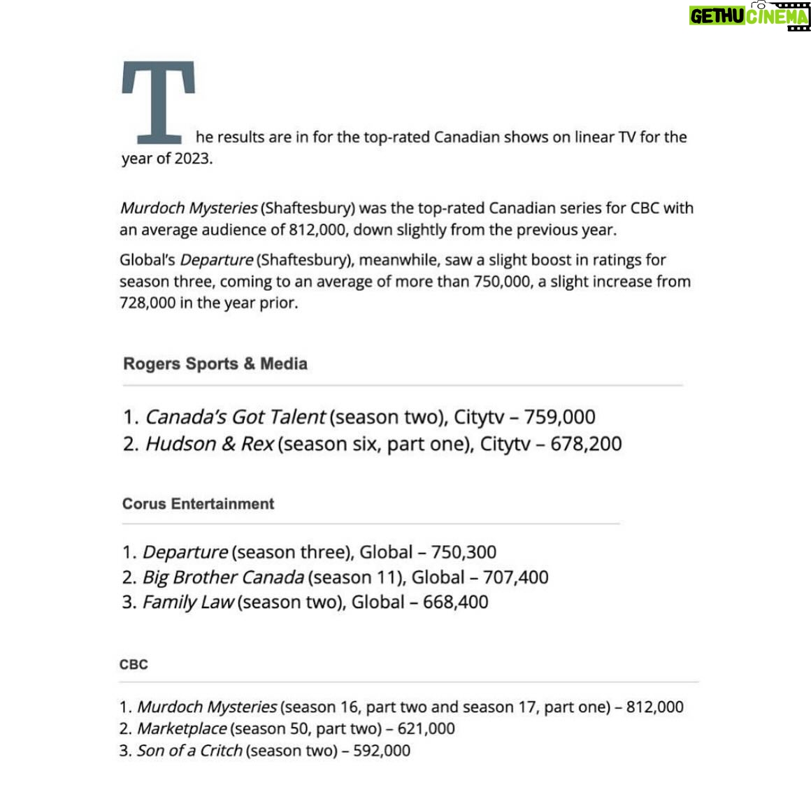 Patricia Stratigeas Instagram - The results are in! Looks like @cangottalent was one of the top-rated Canadian shows on TV for the year of 2023. Super proud of this show and honoured to be a small part of shifting the trajectory of people’s lives. There’s nothing like watching dreams come true! 🇨🇦💫
