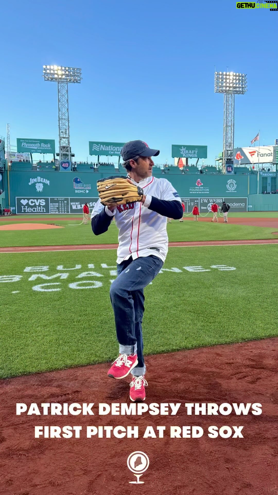 Patrick Dempsey Instagram - #ICYMI Drive Fore Kids celebrity golfer @patrickdempsey threw out the first pitch tonight at the @redsox! We can’t wait to see him again soon on the course! ⚾️ Who’s joining us this summer?? Get your tickets at the link in our bio 😉