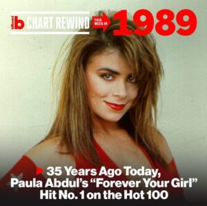 Paula Abdul Instagram - Baby forever, and ever and ever, I’m forever your girl! 😘💋 On 5/20/1989, FYG went #1 on the @billboard Hot 100! @billboardcharts