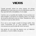 Paz Bascuñan Instagram - ¿Cómo te imaginas de viej@? ¿Te asusta envejecer? ¿Cuál sería para ti una vejez feliz? Les comparto estas líneas, las escribo después de ser testigo de un momento de viejos reunidos. ❤️ #vejez #vida #muerte #historia #familia #sentido #valor #sociedad #felicidad #calidad #dignidad #soledad #hogar #gentegrande #leydevida #residencias #hogares #futuro