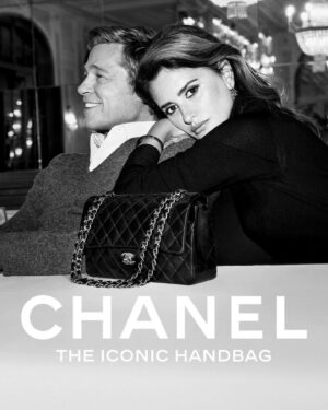 Penélope Cruz Instagram - I love this new campaign so much! @chanelofficial  @inezandvinoodh  #bradpitt @virginieviard #claudelelouch #theiconicbag #amanandawomanfilm