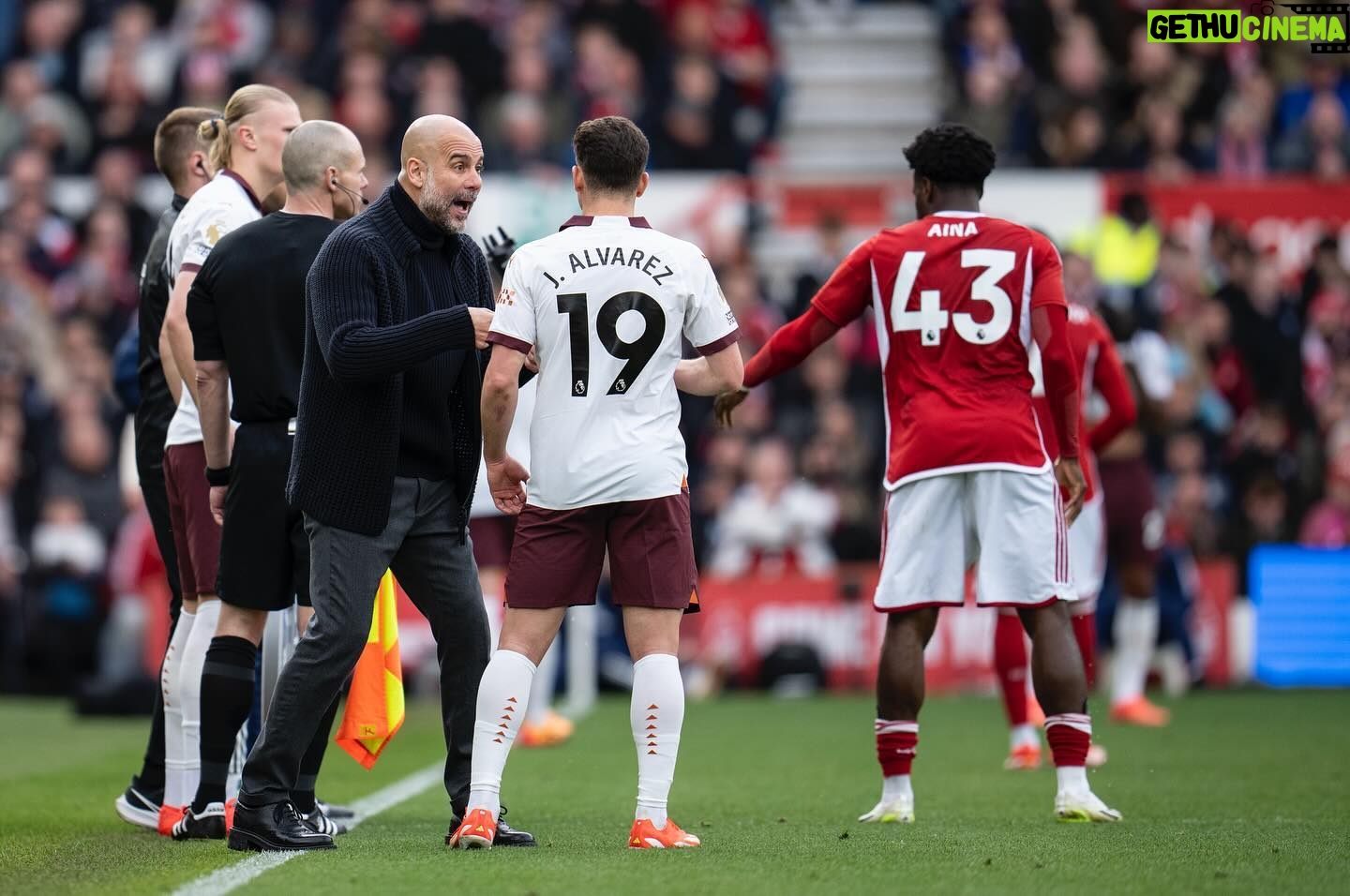 Pep Guardiola Instagram - #premierleague (34) @officialnffc 0-2 @mancity #nfomci #mancity