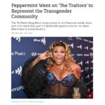 Peppermint Instagram - She's pressed! Check out the articles about @traitorsUS_ in @Collider and @parade Confession... When I was asked to be on one of my favorite reality TV shows, the traitors, I was so stoked because murder mysteries are an absolute fantasy for me. Also given how many attacks there are on the lgbtq community it's important for me to let people see a transgender person in action before they make the decision on whether it should be legal or not for us to go to the bathroom, or be on a sports team, or get healthcare. I understand this is a big platform so I want to make the community proud #traitors🗡 Thanks to @MichaelBlocktalk and @huffmatt for writing!