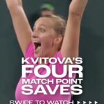 Petra Kvitová Instagram – That fourth match point save 😳

INCREDIBLE fighting spirit from @petra.kvitova 🙌

Through to the last eight in #TennisParadise!