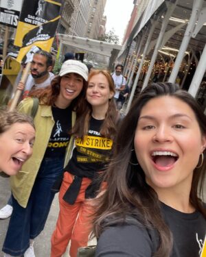 Phillipa Soo Instagram - A perfect day for a picket line. Union Strong. @sagaftra