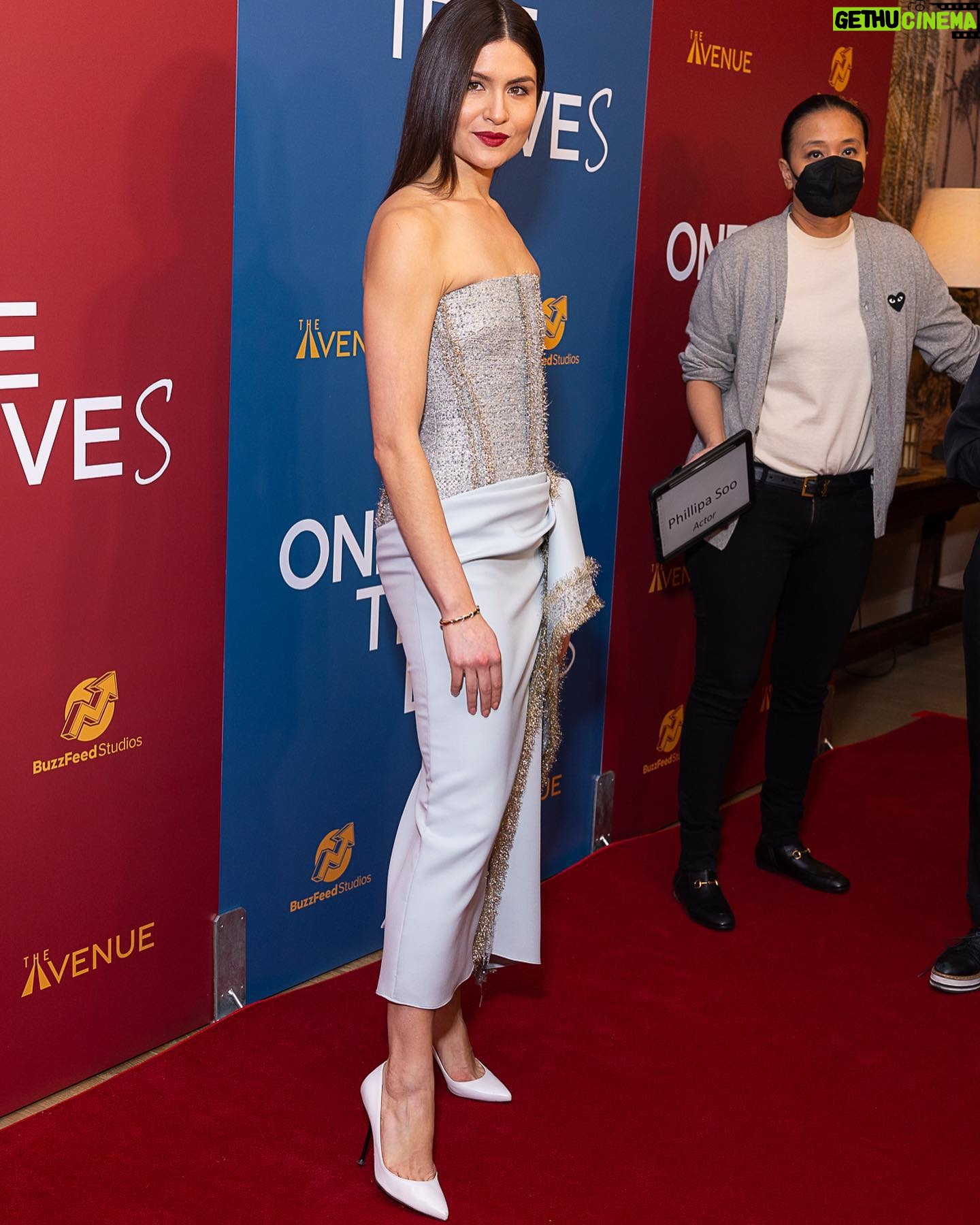Phillipa Soo Instagram - Thank you for such a special premiere❤️💙@bibhumohapatra and @vhernier . Styled @cristinaehrlich HMU @seijinyc @miajonesmua . #onetruelovesmovie Photo Credit: Marc Kallweit