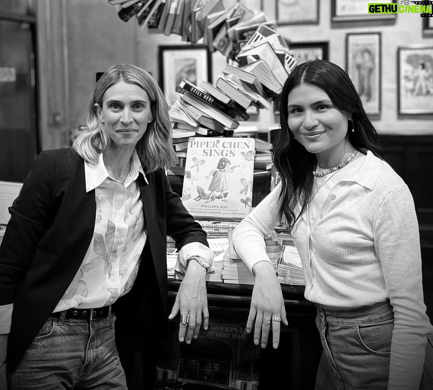 Phillipa Soo Instagram - If you had told young Phillipa who was perusing plays at the @dramabookshop during her college years that one day she would have a book there, she would have laughed with disbelief. So honored to share the evening with our wonderful audience last night for our book event. We feel your love and support, thank you. And a huge thank you to The Drama Book Shop for having us❤️🦋❤️🦋 @piperchenofficial @dramabookshop @randomhousekids @randomhousestudio Photo credit @jondoran