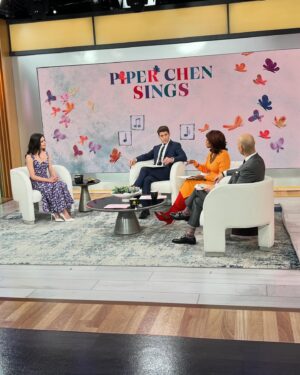 Phillipa Soo Instagram - Bit of a morning yesterday….Maris and I are thrilled to have shared a bit about our children’s book #PiperChenSings yesterday. Thank you @cbsmornings @hodaandjenna @newyorklivetv for having us!

Piper Chen Sings is on sale TODAY where all books are sold 🦋🩵🦋
@marispasqualedoran @qinillustrations @randomhousekids @randomhousestudio