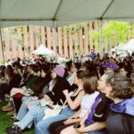 Phillipa Soo Instagram - Had an amazing time at @latimesfob Children’s Stage💛🦋 @marispasqualedoran and I had an amazing conversation with the wonderful Jenny Gold from the @latimes about #PiperChenSings. Thank you to everyone who shared with us all the ways you feel butterflies in your belly, and what you do to help yourselves feel brave. We are so inspired by each and every one of you. @piperchenofficial Photo credit @imellenwilliams