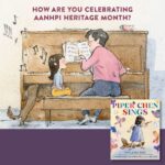 Phillipa Soo Instagram - This is one of my favorite illustrations in Piper Chen Sings. Hope you are all celebrating AANHPI month with as much joy and glee as this picture holds right here 🦋🩵 @piperchenofficial @qinillustrations @marispasqualedoran @randomhousekids @randomhousestudio
