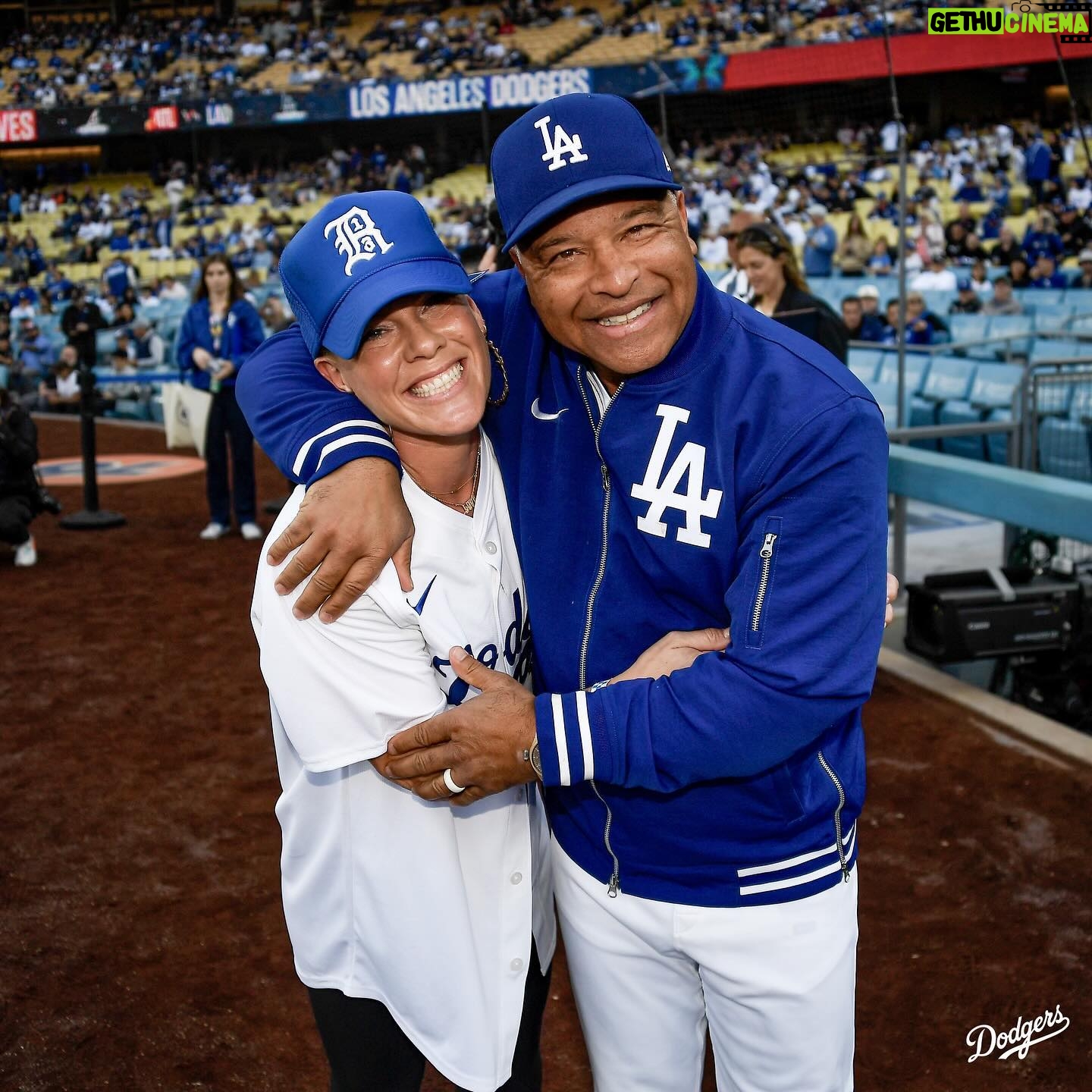 Pink Instagram - Got this party started on a Saturday Night. Thanks for stopping by, @pink! We’ll see you back at Dodger Stadium on 9/15 for the Summer Carnival Stadium Tour.