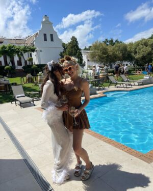 Pixie Lott Instagram - what an absolutely unforgettable few days living it up in beautiful South Africa for the new Mr and Mrs Ruiz 🤍 My eyes popped out of my head at the views everywhere I looked and of course at the bridey @g_porge @ruiz_jamie it was so special and stunning and we love you 🤍🤍🤍