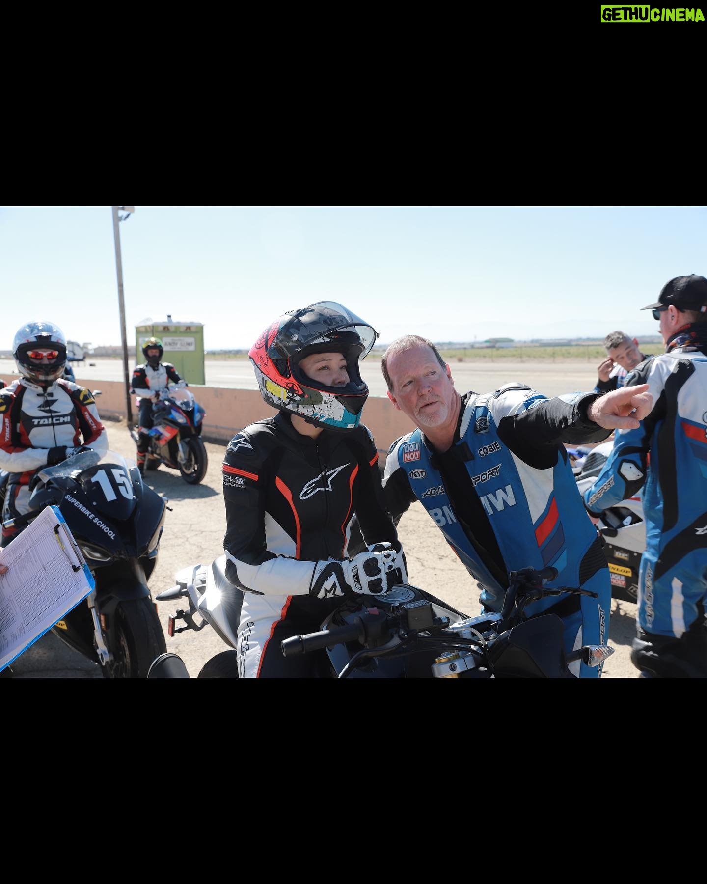 Pom Klementieff Instagram - 🏍️🖤 @superbikeschool 2 day camp was so much fun!! Learned so much!! 🖤 📷 @etechphoto