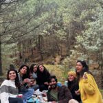 Pooja Gor Instagram - It’s the company that matters more than the location! 🪵🌳🧺 P.S: We cleaned up after the picnic. ✌🏼😌 #picnicinthewoods #friends #kashmir #gulmarg