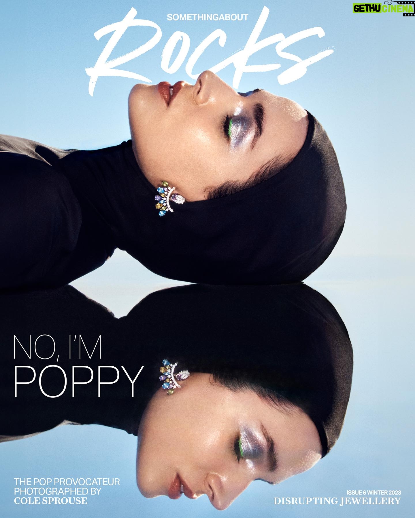 Poppy Instagram - Presenting our winter cover star, @ImPoppy photographed by @ColeSprouse For Poppy, her new album, #Zig, is about more than just music, it’s a journey of self-discovery in the context of love. Ahead of its release tomorrow, the art-pop provocateur opens up to #SomethingAboutRocks about the record’s healing powers, some of her most ambitious fashion choices, how jewellery is key to self expression, and shooting with #ColeSprouse. Click the link in bio to read an exclusive excerpt and see the full interview and shoot in our winter 2023 issue, out now. @ImPoppy wears @Gucci Lionhead high jewellery jacket earrings, set with peridot, topaz, amethyst, yellow beryl and diamonds and @YSL clothing, photographed by @ColeSprouse with creative direction by @TimoHolloway, styling (jewellery) by @JoshuaHendren, styling (fashion) by @ShalevLavan, hair by @PatriciaMoralesla, makeup by @FrancelleDaly, interview by @OfficialIllWill, digital tech #DavidMaziarz, 1st photo assistant @EricMichaelRoy, stylist assistant (fashion) @EdenShimon1, makeup artist assistant @Madroni_Redclock, executive producer @Johnny_Pascucci, senior producer @Kevin_Warner, production manager @Newmanity, production manager @VicenteLuna, production coordinator @BubbaNicky, production #RobbyFiore, production @JuanesMontoyag at @PhotoBombProduction