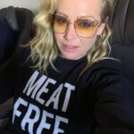 Portia de Rossi Instagram - This is one way to avoid being asked the question, “chicken or beef?” on a plane. #herbivorousbutcher