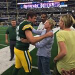 Portia de Rossi Instagram - His good luck charm #aaronrodgers @theellenshow