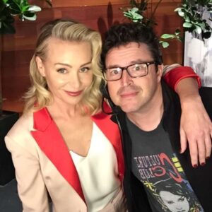 Portia de Rossi Instagram - It’s me and not-so-average Andy. @theellenshow #averageandy