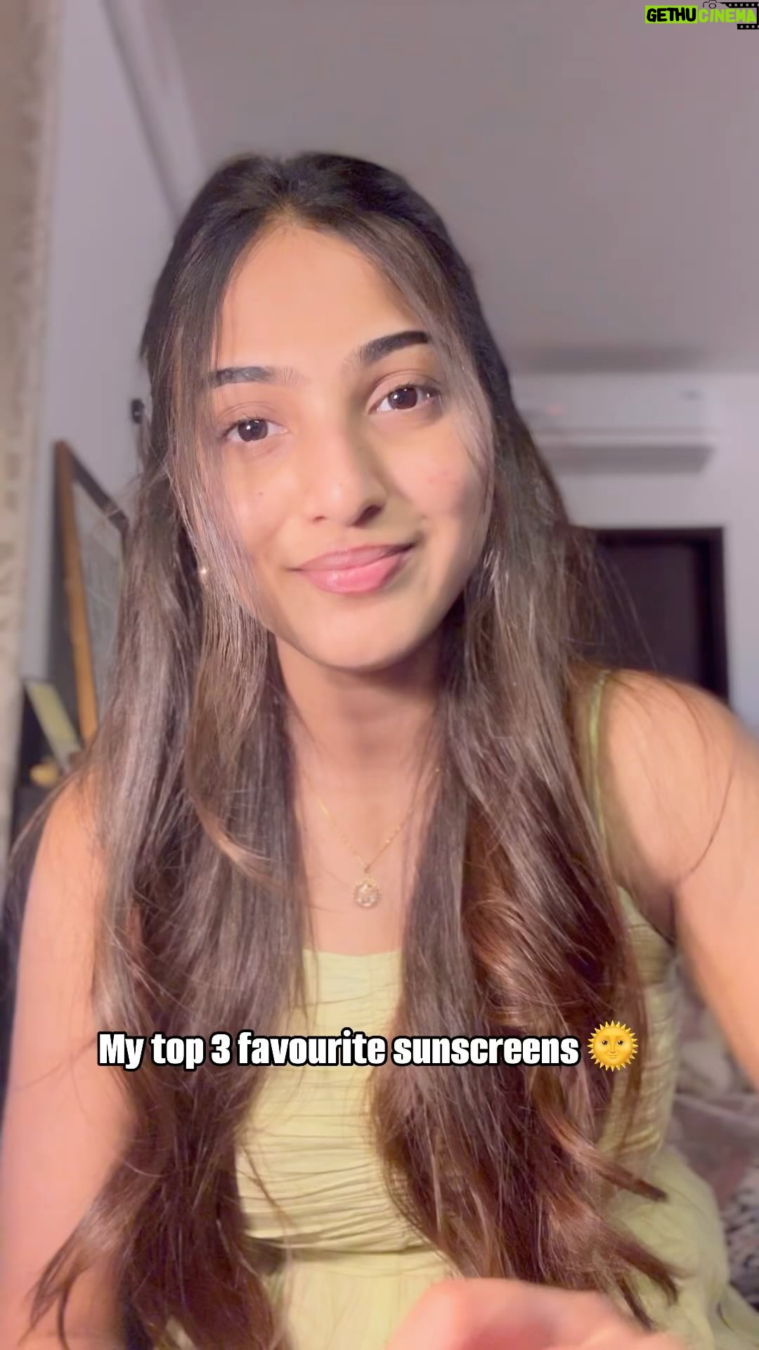 Pranavi Manukonda Instagram - My top 3 favourite sunscreens ( NON SPONSORED ) • @aqualogica.in • Photon 360 hydra sunscreen • @isdin.india Sun-stick- @thankyoufarmer #skincare #sunscreen #routine #top3 #favourite #skin
