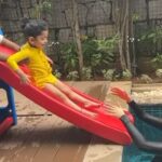 Pranitha Subhash Instagram - April has aprilled well 🌸☘️ 3 out of 6 birthdays in our family are in April!! 1 : Arna’s first time in a floatie 2: slide that leads into the water 😍 thanks to Nan ❤️ 3: random Sunday morning shoot in literally the shorts I wear all day at home . 4: shwaiiiide is currently our favourite thing to dooo! 5: curious about where milk comes from! 6: big teddies and cuddles 7: corners that I fell in love with in Udaipur 8: cows again 9: Arna and her Chikki (Kiki) having a fun play date 10: tiny surprise on the next episode of Dhee !! A solo impromptu act to one of my first songs ever