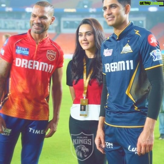 Preity Zinta Instagram - Smiles, cheers and victory! 😇 Our co-owner, Preity G Zinta was a constant support for our Shers in the win over Gujarat Titans! 💪🏻 #SaddaPunjab #PunjabKings #JazbaHaiPunjabi #TATAIPL2024 #ting