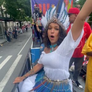 Princess Nokia Instagram - Yesterday was an absolute dream come true. Thank you @workingfamilies & @aoc for inviting me to March aboard your float at the Puerto Rican Parade. My heart is so full, I felt so at home, and made so many new friends. Alexandria, my darling sister. Sharing this moment with  you was a life changing milestone. You are so cherished and loved. I am so proud and in awe of the work you do on the behalf of our communities with the @workingfamilies and in Congress. @britt4congress @anamariaforny & @tiffany_caban I am also so proud of your political contributions and activism that you do on behalf of our people. You inspire me DEEPLY. Your are such lovely beautiful individuals. It was an honor to meet you all . Together we have all made our ancestors proud 🥹🥲💐💞🪶