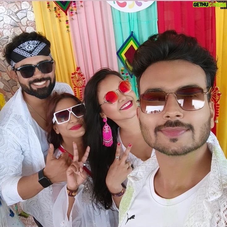 Priya Gamre Instagram - Happy Holi Everyone.❤️ . . @gamreepriya @priyagamreefame @officialgauravsingh_0522 @musku_agarwal . #priyagamre #luckysaini . . . . . . . . #holi #holifestival #happyholi #holi2k24 #holicolor #actor #artist #bollywood