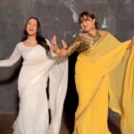 Priyanka Karki Instagram - I hope this adds a little warmth and energy to this gloomy Saturday♥️ Thank you mero pyaro lala ☺️♥️ Thank you for this lovely saree @kusum_the_boutique Choreography by @gamvirbista #mutufasyathiyo #deepashreeniraula #dance #réel