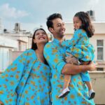 Priyanka Karki Instagram - Showing off our bright side today 🦋 Thank you @shiborinepal__ for our gorgeous festive Tihar outfits 💙 We absolutely loved them ⭐️🤍