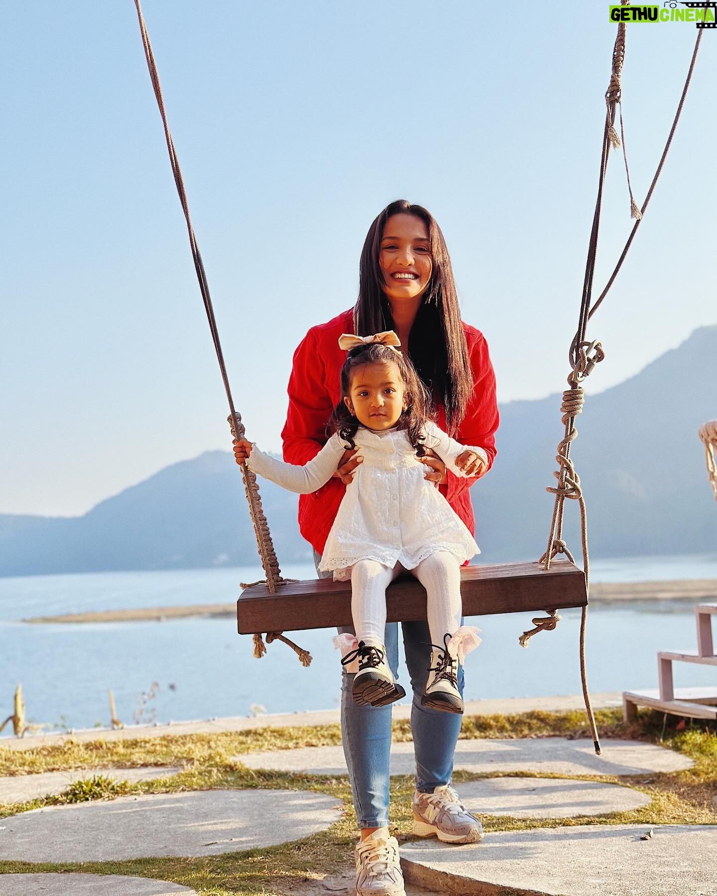 Priyanka Karki Instagram - Oh what a beautiful start to 2024 with my beautiful baby girls ♥️☺️ Warm sun, happy giggles, love and warmth 🦋 Its time for the next chapter and oh I can’t wait! Its going to be a great year ✨ Happy new year ♥️ #2024