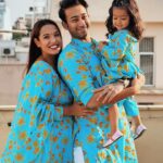 Priyanka Karki Instagram - Showing off our bright side today 🦋 Thank you @shiborinepal__ for our gorgeous festive Tihar outfits 💙 We absolutely loved them ⭐️🤍