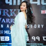 Priyanka Karki Instagram - Congratulations to the entire team of Gurkha Warrior and my dearest @milan_chams 🤍🦋 NOW SHOWING ♥️ Wearing @aziiiza_atelier Photos @udhav_rasaili