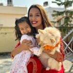 Priyanka Karki Instagram - कुकुर तिहार 🤍 Only love to all our fur babies 🖤 Snowie, Bella, Shadow and Cloud ⭐️🌙
