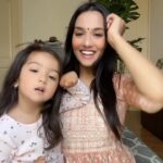 Priyanka Karki Instagram - Here’s a bts from the video you guys loved so much. So when I was making this reel, Ayanka was asleep. Then she woke up, came running to me and said, “Ayanka पनि नाचने”. Then I said, “बसेर नाचने हस” Then I started the song and how beautifully she tried to catch up with the steps♥️ So beautiful 🥹