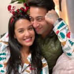 Priyanka Karki Instagram - Our Annual Christmas Dinner at Ayanka Niwas ♥️ What a beautiful night ✨ Thank you for our beautiful matching PJs @hygge_wears 🦋 Vlog out on my Official YouTube Channel 🖤 Link in bio 💜